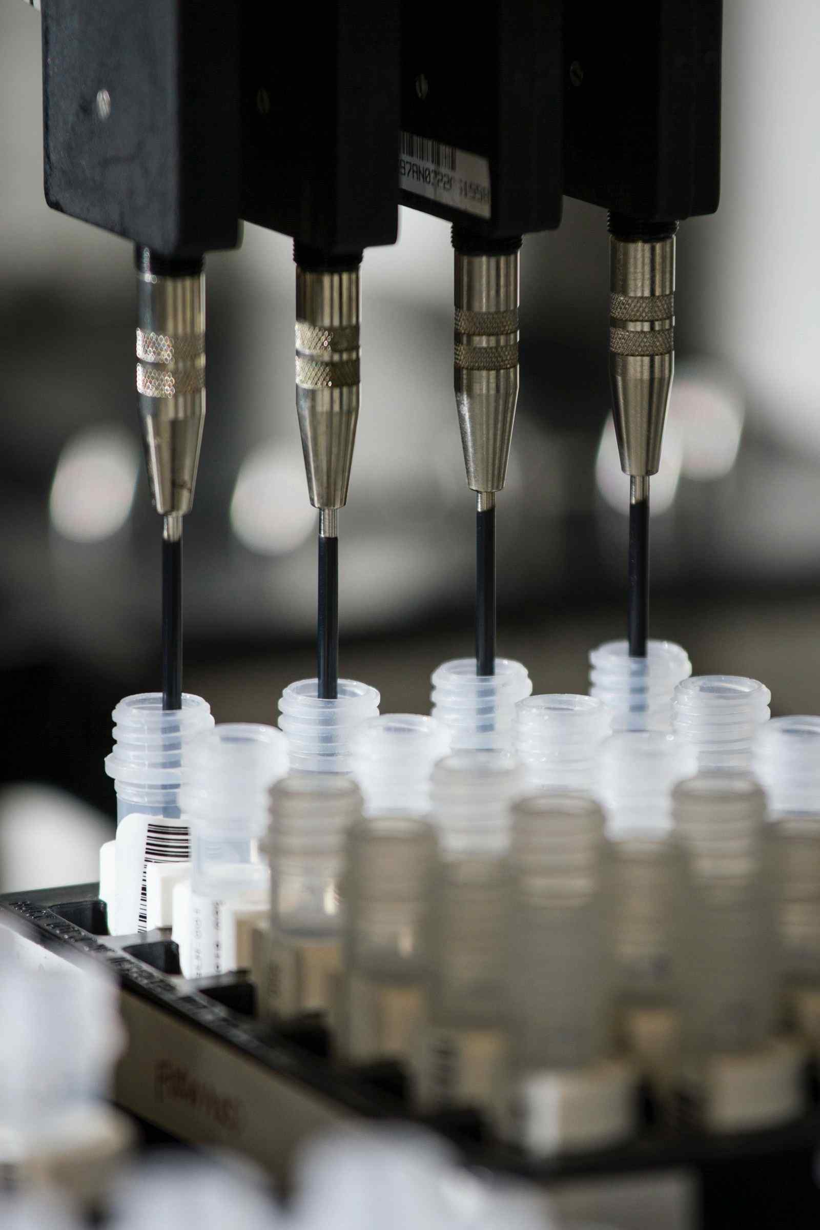 Automated pipetting into microcentrifuge tubes